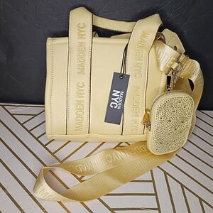 Cream Women's Bag with Strap